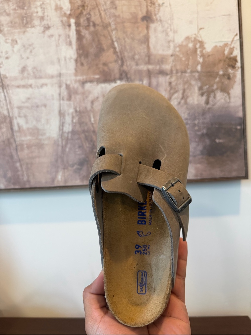 Birkenstock Boston Clogs Leather Size 39 - Picture 5 of 14